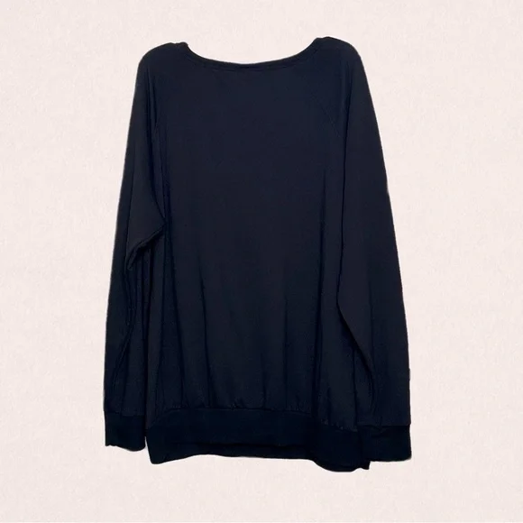 Torrid Black Lattice Front Crew Neck Long Sleeve Pullover Sweater - Picture 5 of 10